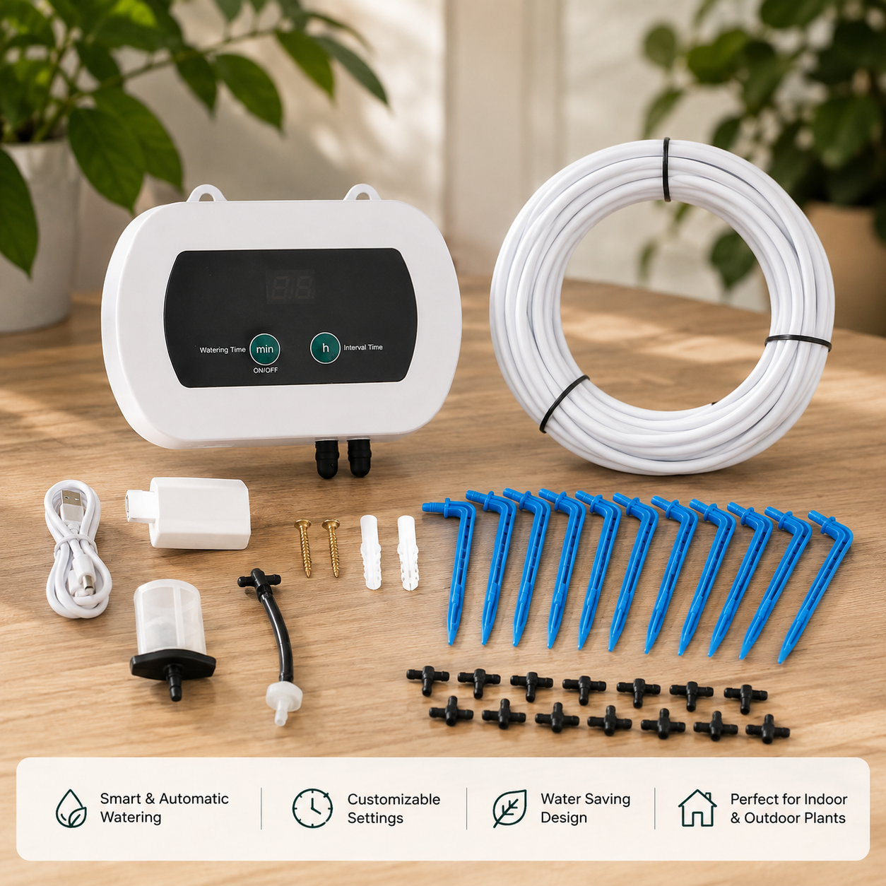 Automatic Plant Waterer Smart Timer Self Watering System